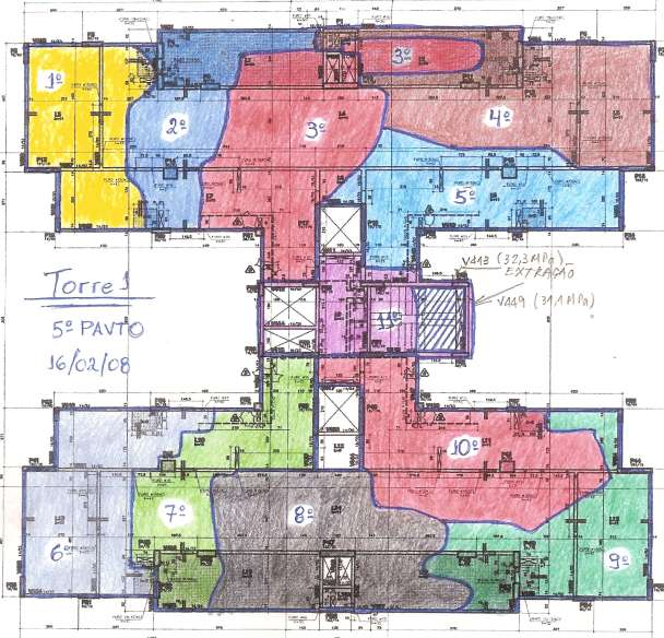 mapa de concretagem